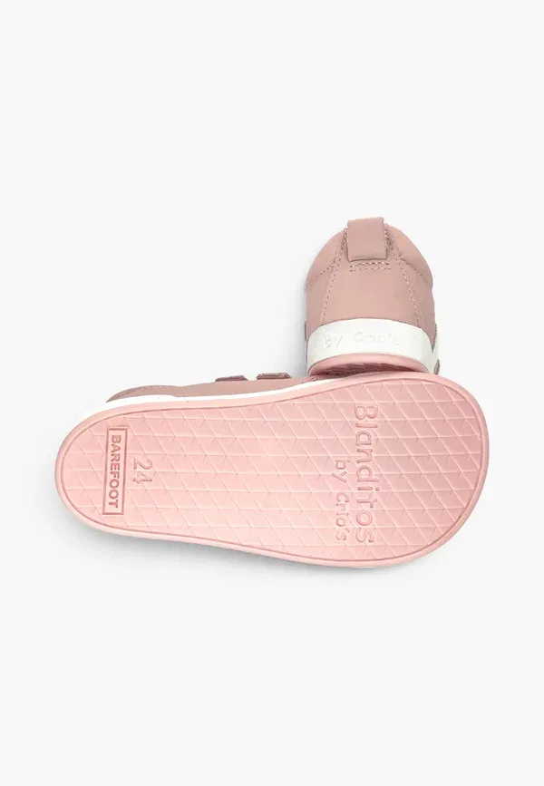 Кроссовки кожаные Zapatillas blanditos bandas laterales unisex - baby shoes Pisamonas, розовый — фото 4