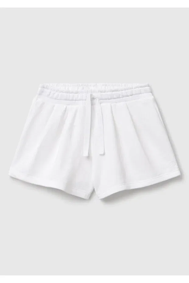 Детские шорты для девочек с логотипом United Colors Of Benetton, White
