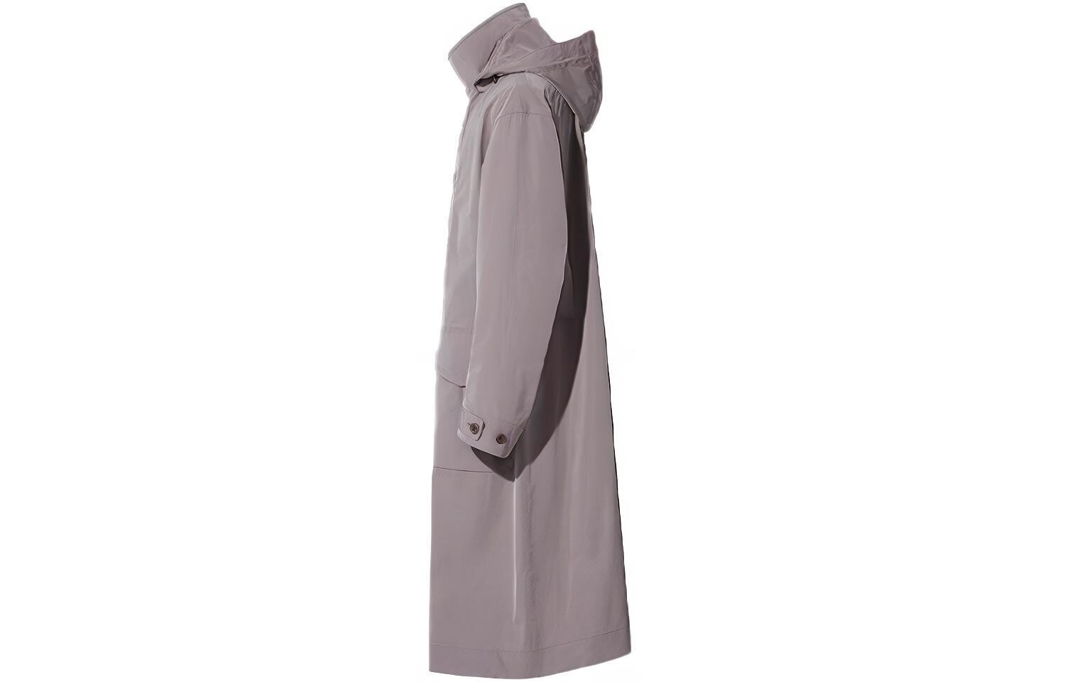 Длинный плащ Uniqlo +J Oversized Hooded, 04 серый — фото 3