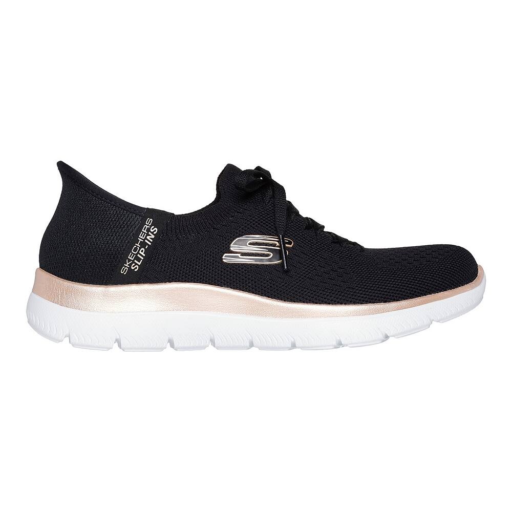 Женские кроссовки Skechers Hands Free Slip-ins Summits Night Chic, цвет White Silver — фото 2