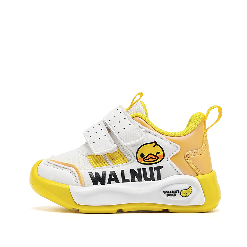 

Дышащие поддерживающие детские повседневные кроссовки Kids' WALNUT DUCK, белый/желтый