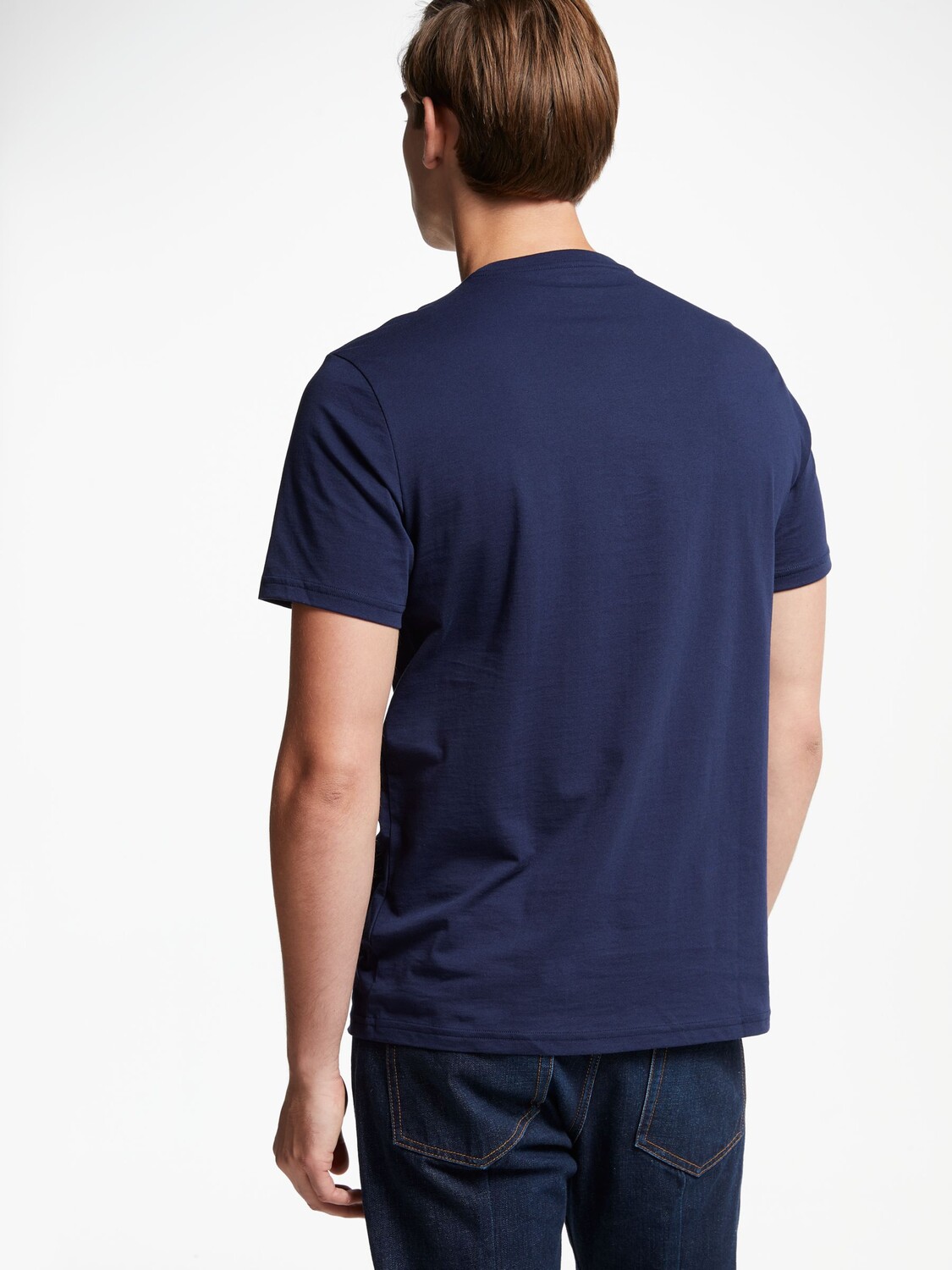 Футболка из жидкого хлопка Polo Ralph Lauren, темно-синяя — фото 2