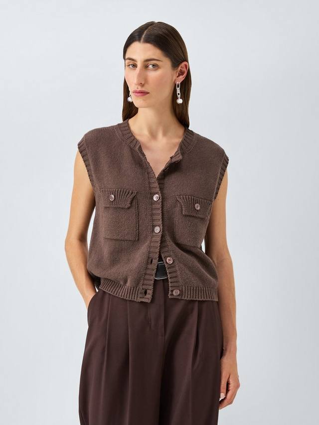 

Каприра хлопковый вязаный жилет Weekend MaxMara, Brown