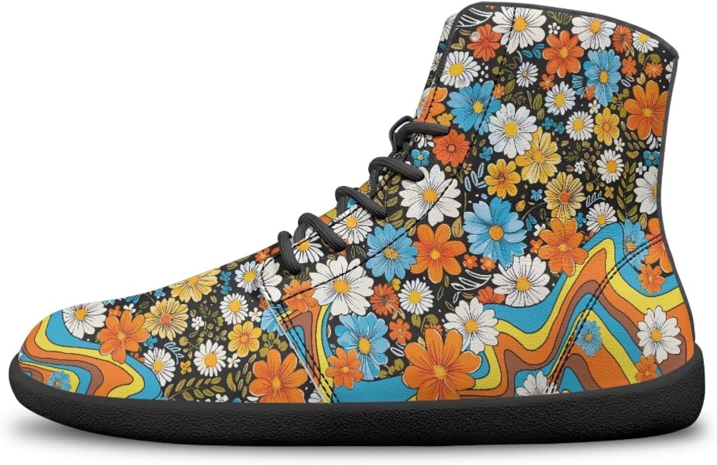 

Мужские и женские сандалии Binienty с широкой подошвой, босоножки, высокие кроссовки на шнуровке, кросс-тренеры, нескользящие, Hippie Daisy