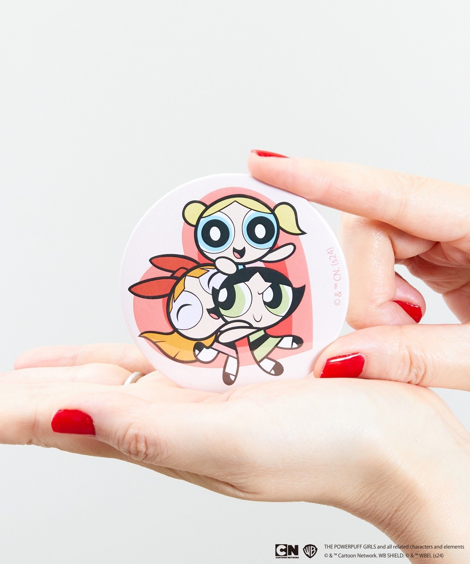 Flapper: зеркальце в виде значка Powerpuff Girls в жестяной банке Magine, A