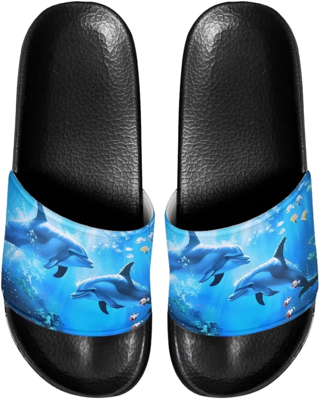 

Сандалии-шлепанцы для мужчин и женщин, с открытым носком, удобные пляжные шлепанцы на плоской подошве Judentidos, синий