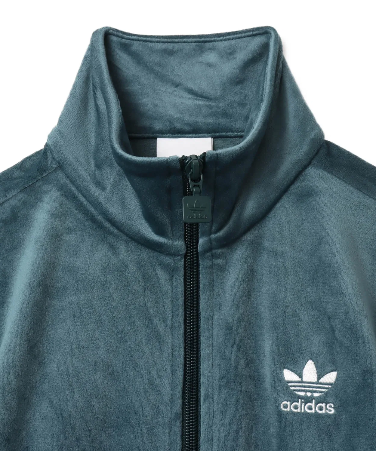 Толстовка Velvet Fitted Track Top adidas, зелёный — фото 4