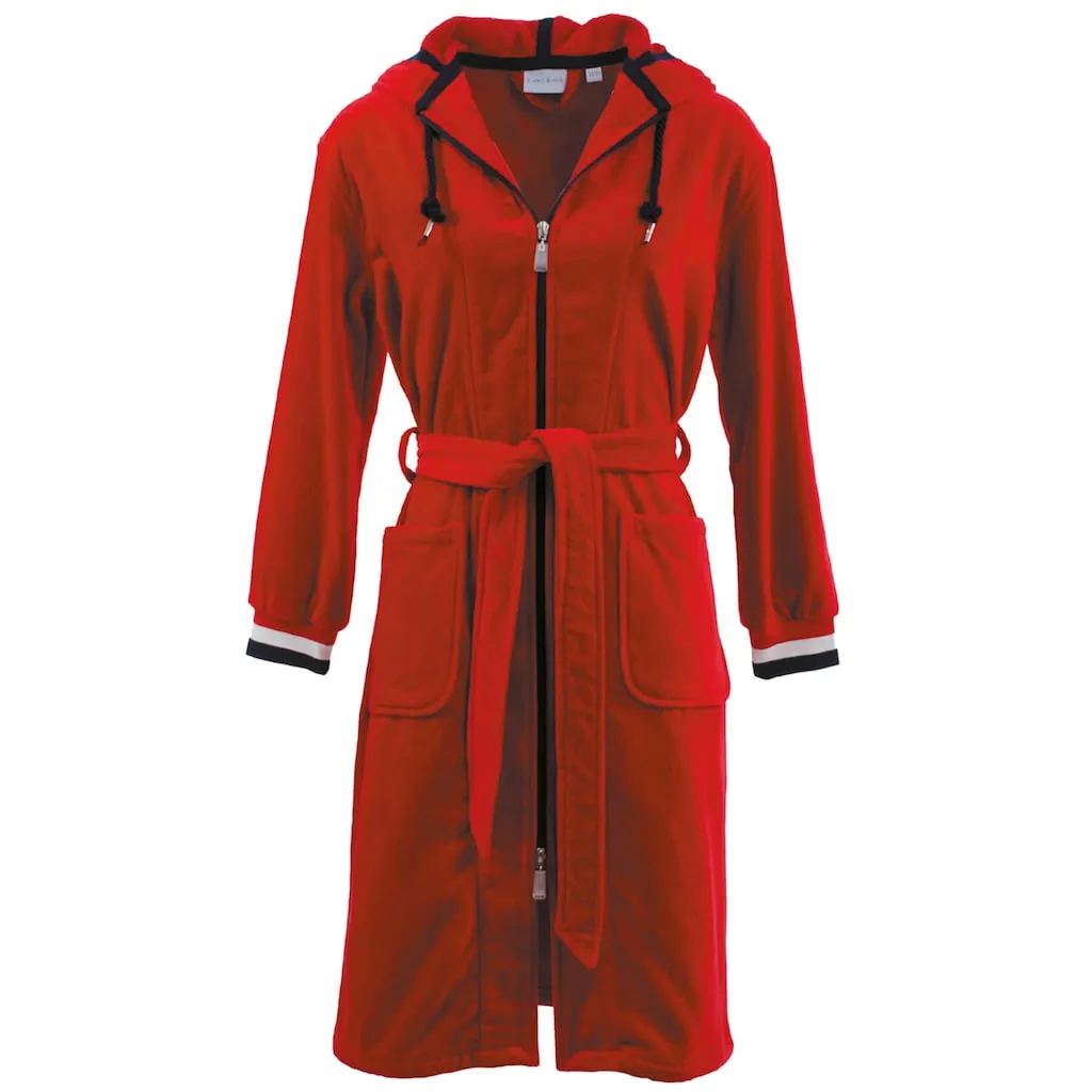

Женский халат 437410, 1 шт., с манжетами триколор Carl Ross, Deep red