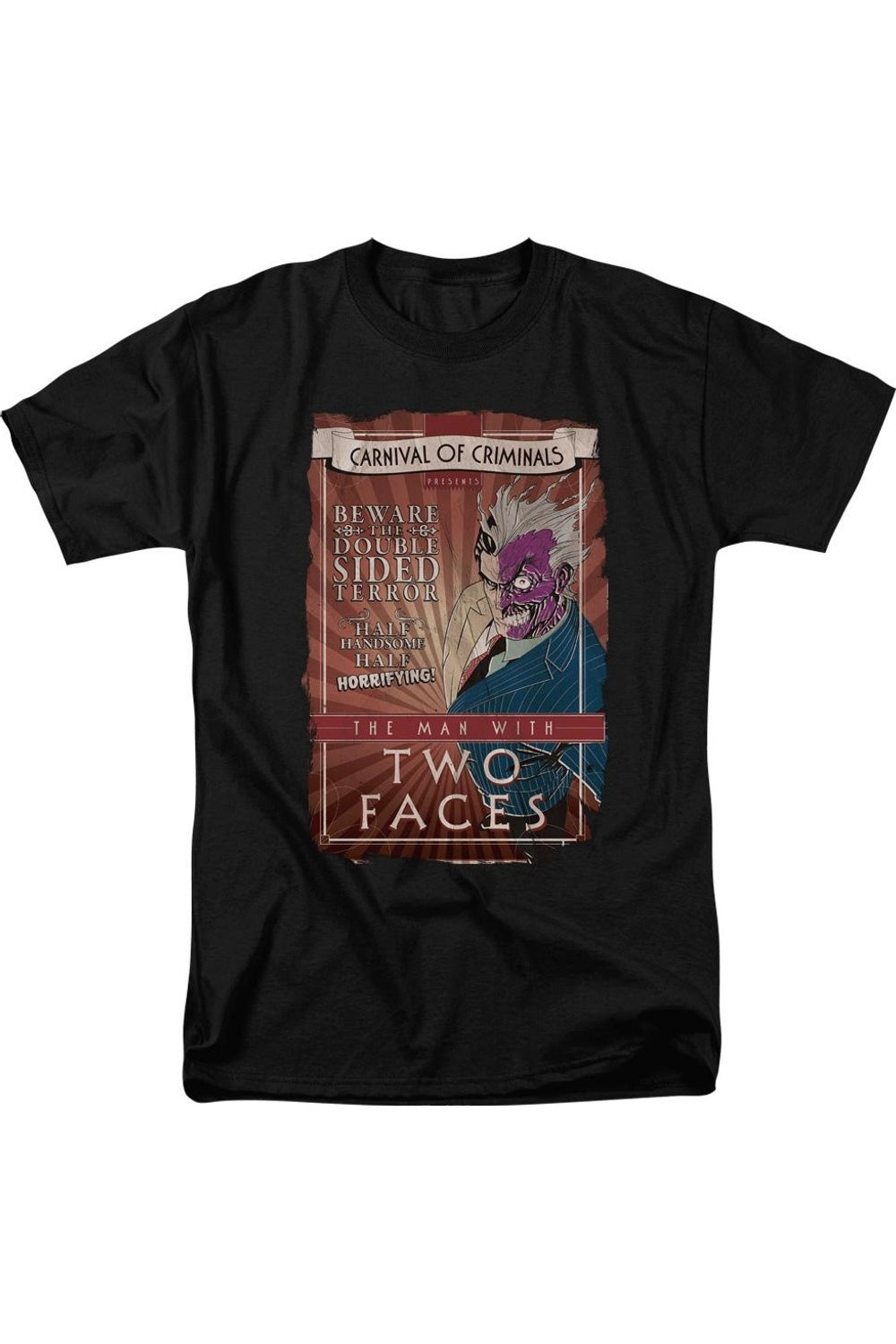 

Футболка с коротким рукавом Batman Two Faces для взрослых Gildan, черный