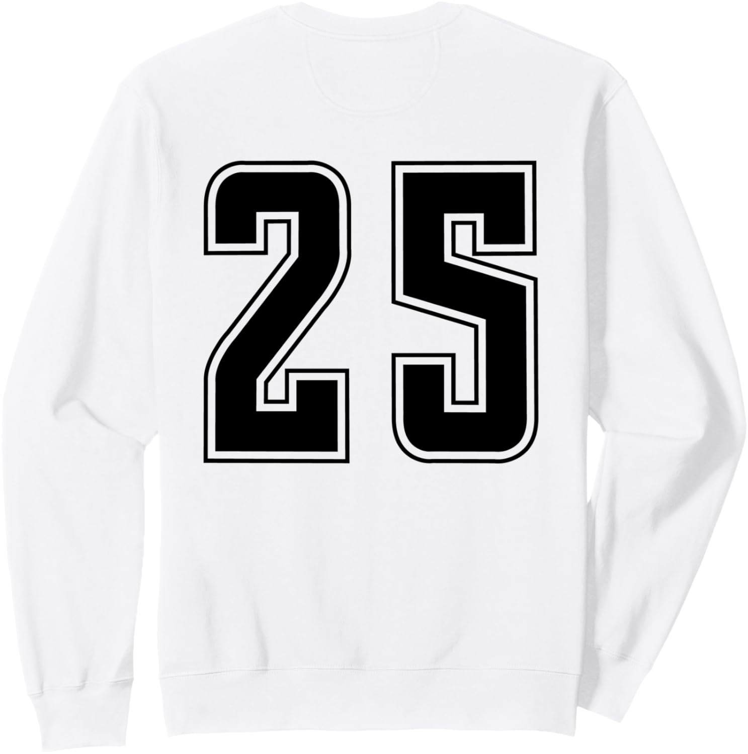 

Спортивная толстовка с номером 25 для команды младшего колледжа Uniform Numbered Retro Vintage Sports Back Design, белый