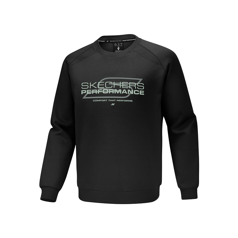 

Базовый спортивный свитшот мужской Skechers, carbon черный-0018