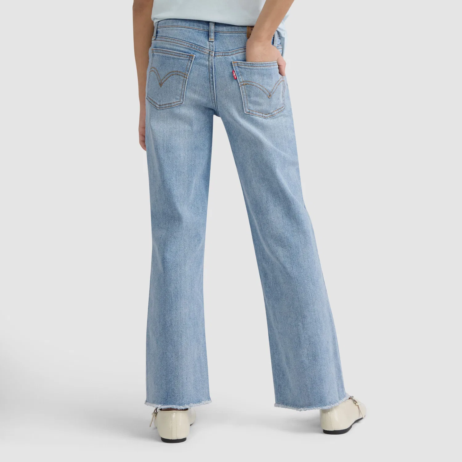 Широкие джинсы для девочек 7-16 лет Levi's, Light Wash — фото 3