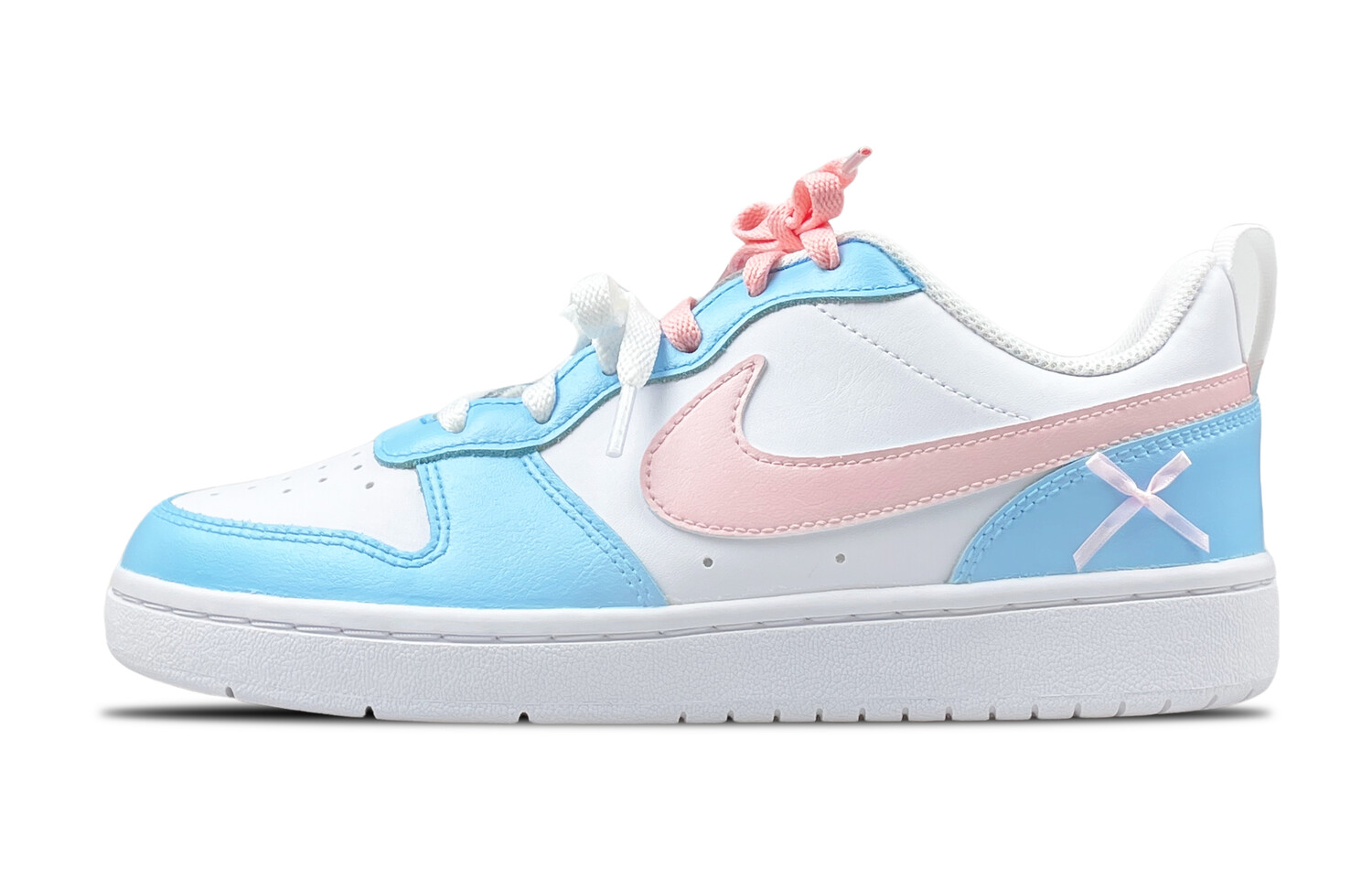 

Кроссовки Nike Court Borough Skateboarding Shoes Women's Low-top Pink/White/Blue, синий