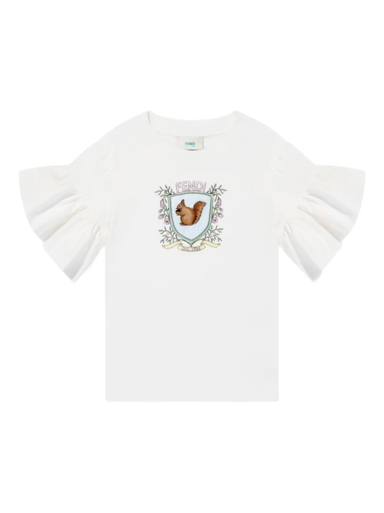 

Футболка с логотипом Fendi Kids, белый