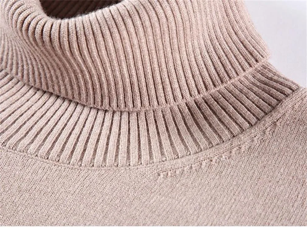 Мужской свитер из кашемира Slim Fit с высоким воротником — фото 2