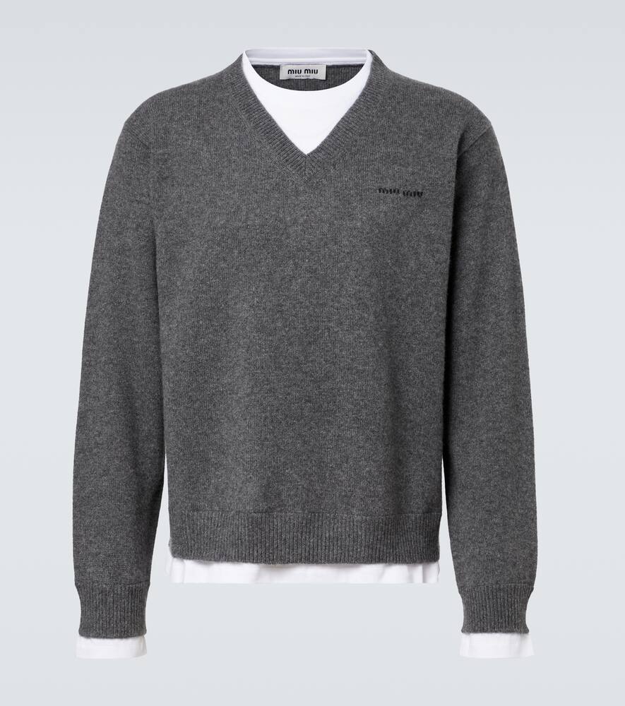 

Многослойный кашемировый свитер Miu Miu, Ardesia