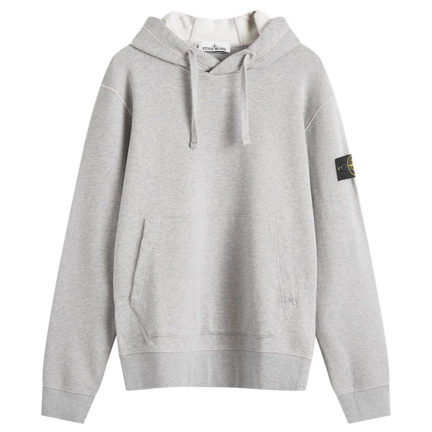 

Худи Stone Island Cotton Fleece Garment Dyed Hoodie, цвет Melange Grey