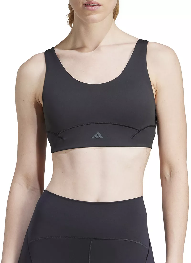 

Женский бюстгальтер средней поддержки Adidas All Me Luxe, черный