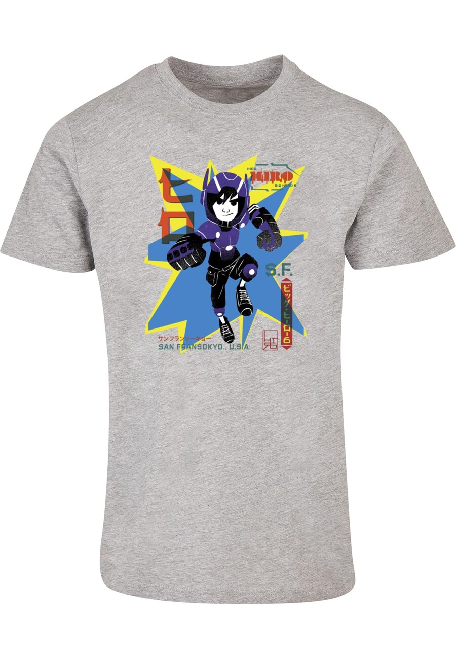 

Классическая футболка ABSOLUTE CULT Shirt Big Hero 6 - Hiro Manga, пятнистый серый