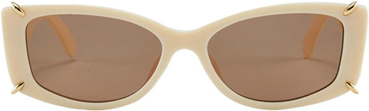 

Солнцезащитные очки Willochra Square с толстым металлическим декором для женщин, модные солнцезащитные очки прямоугольной формы с градиентным покрытием для активного отдыха, C3