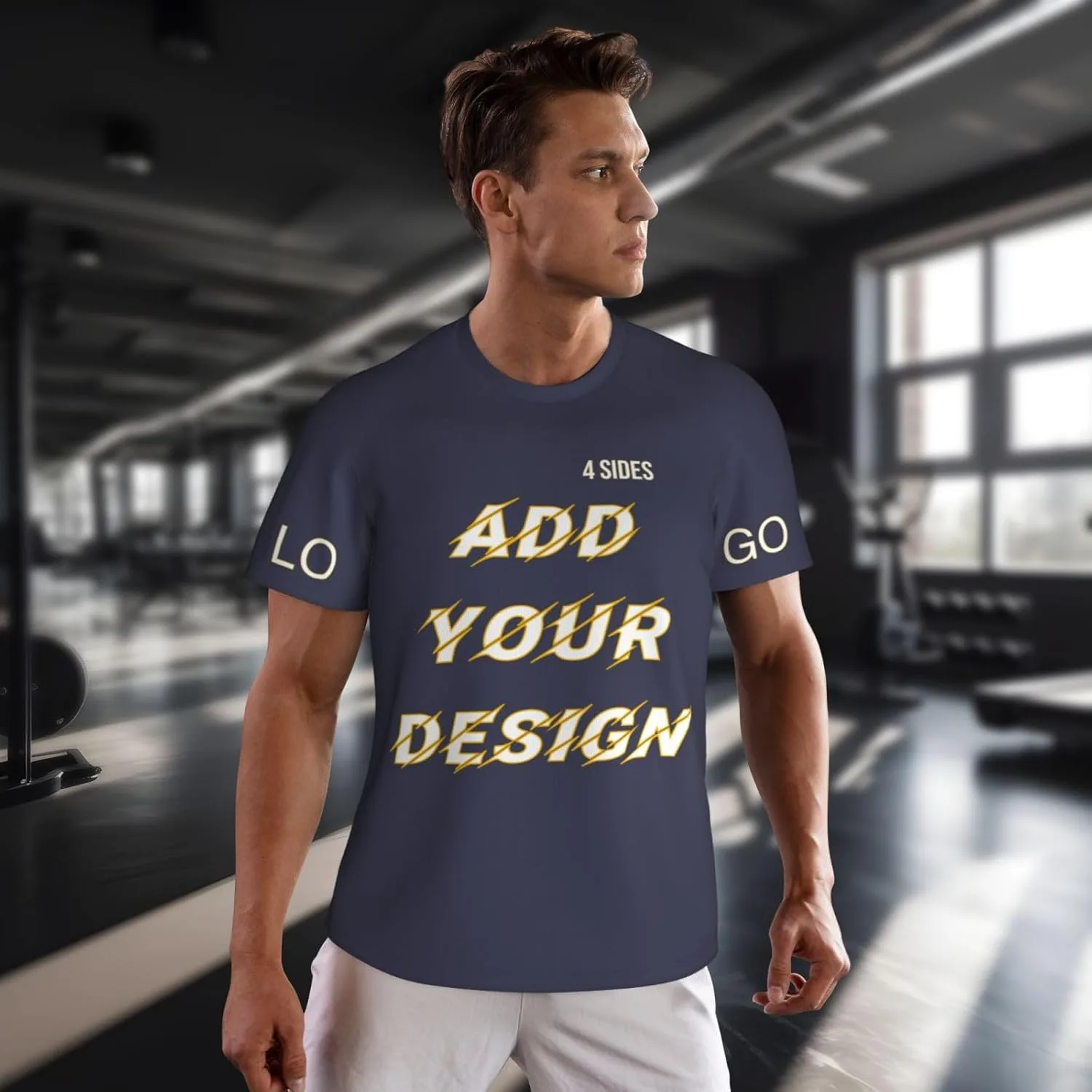 Футболка мужская Custom T Shirts с принтом на 4 сторонах — фото 2