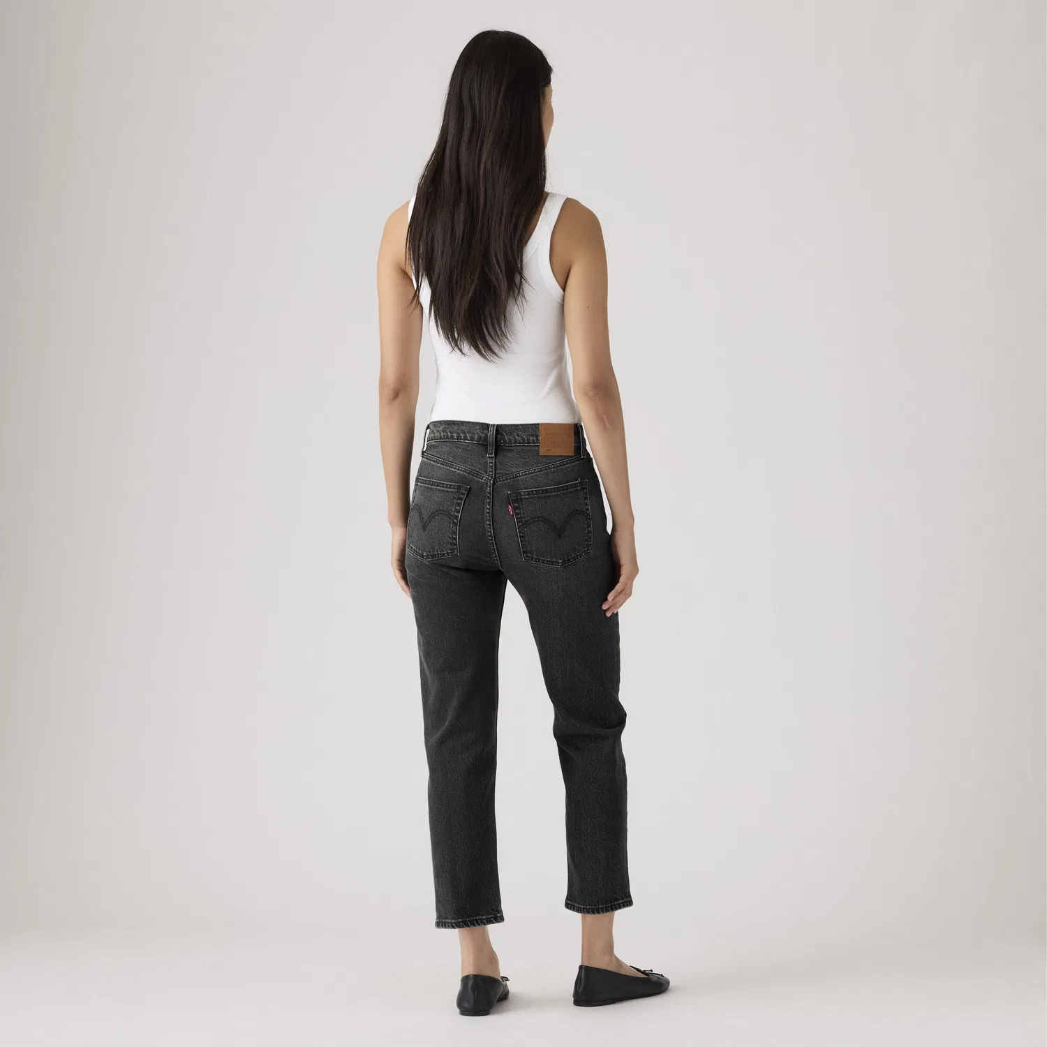 Женские укороченные джинсы 501 Levi's, Black — фото 3