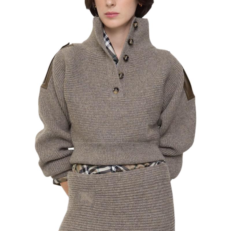 Свитер Burberry женский водолазка Heather Gray — фото 3