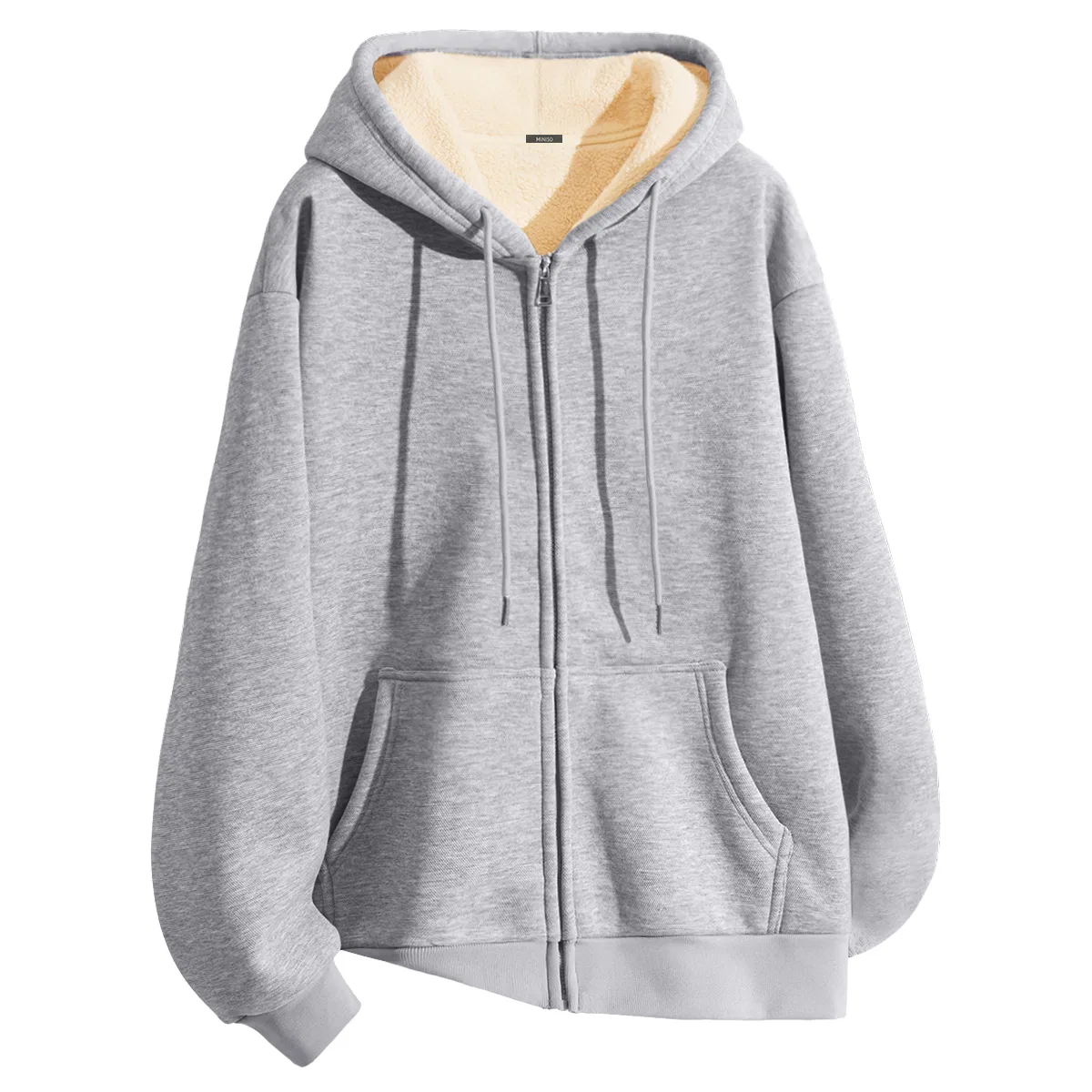 Детское худи с капюшоном утепленное MINISO, Heather Gray