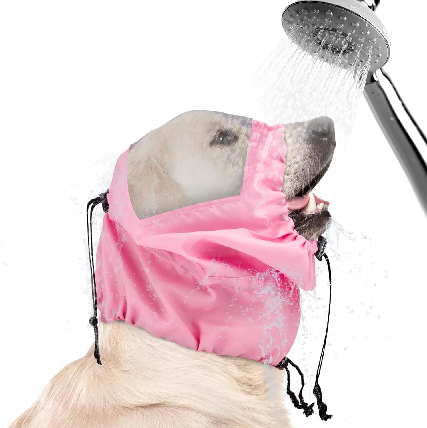 Dog Шапочка для душа Adjustable Ear Protection, PEUTIER, 30x25 cm, Pink