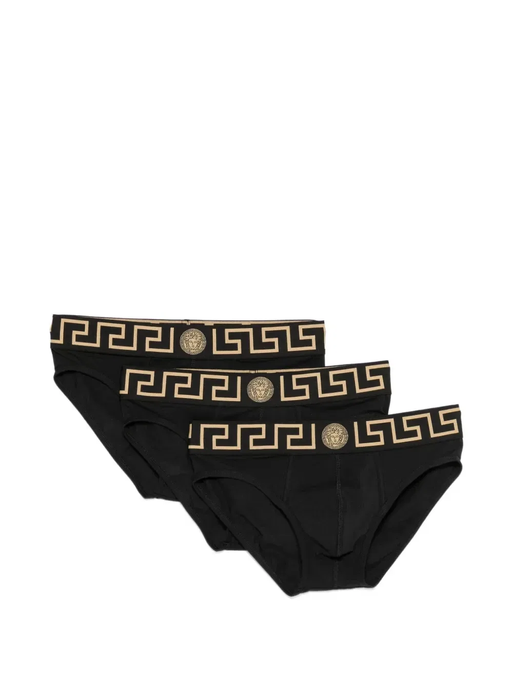 Трусы Greca Medusa (комплект из трех штук) Versace, черный
