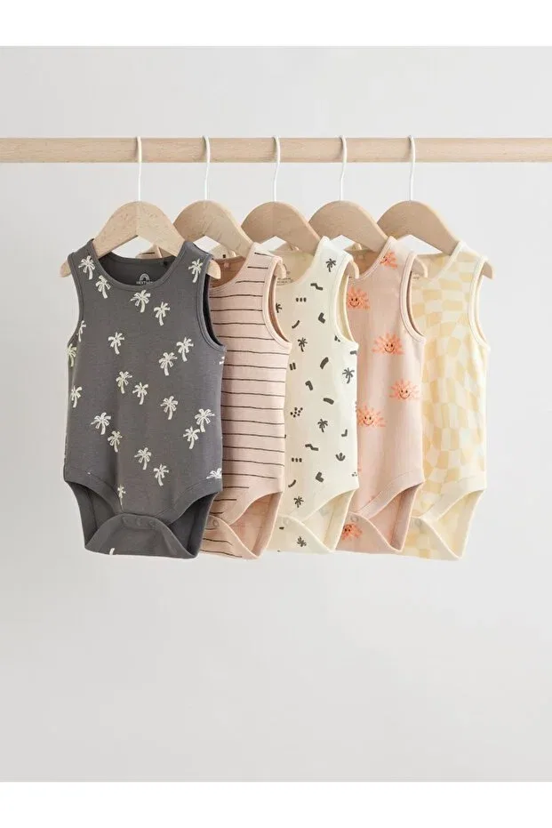 Детское боди-комбинезон для мальчиков хлопковый 5-предметный набор Next Baby, Multicolor