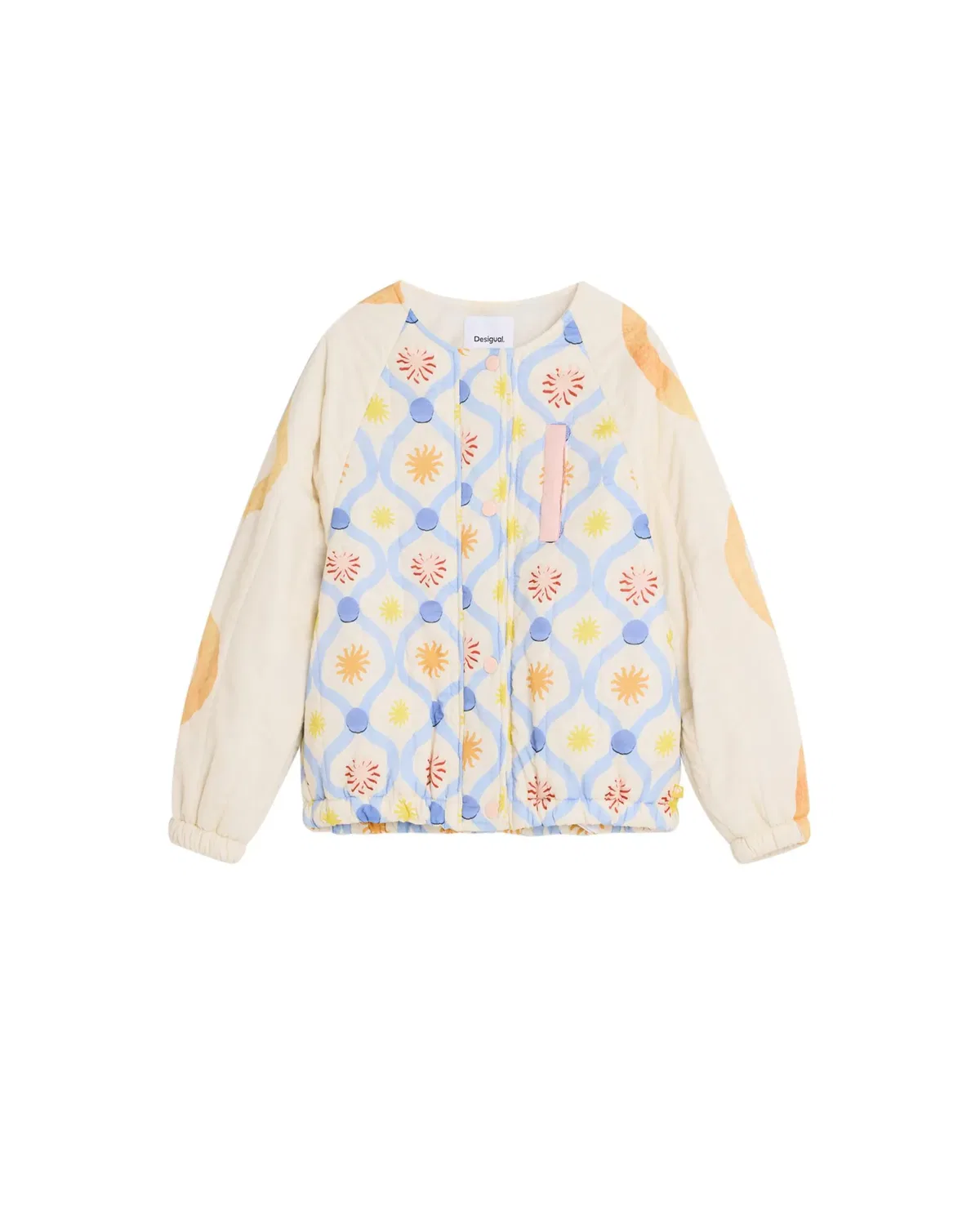 Детская куртка для девочек стеганая с принтом Desigual, Blanco