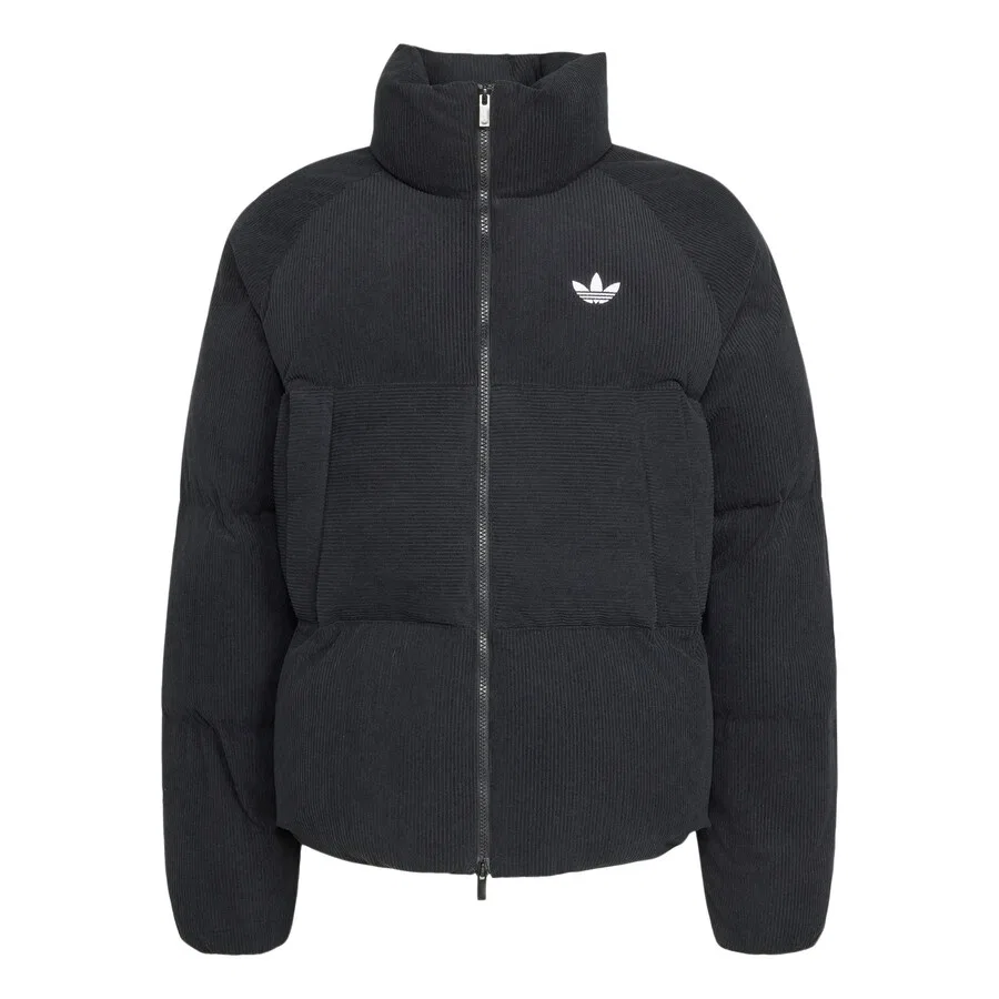 Зимняя куртка ADIDAS ORIGINALS 'CORDUROY PUFFER' черного цвета