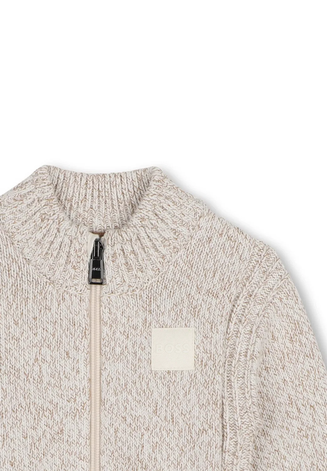Cardigan en tricot - cardigan Boss Kidswear, Ivory — фото 3