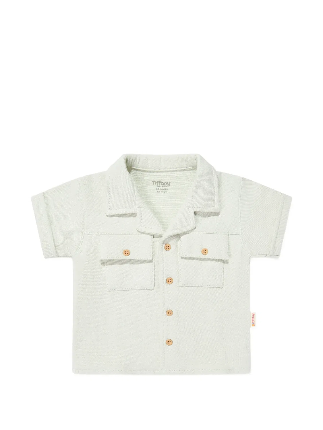 Комплект из рубашки и шортов на пуговицах Tiffany Kids, зеленый — фото 3