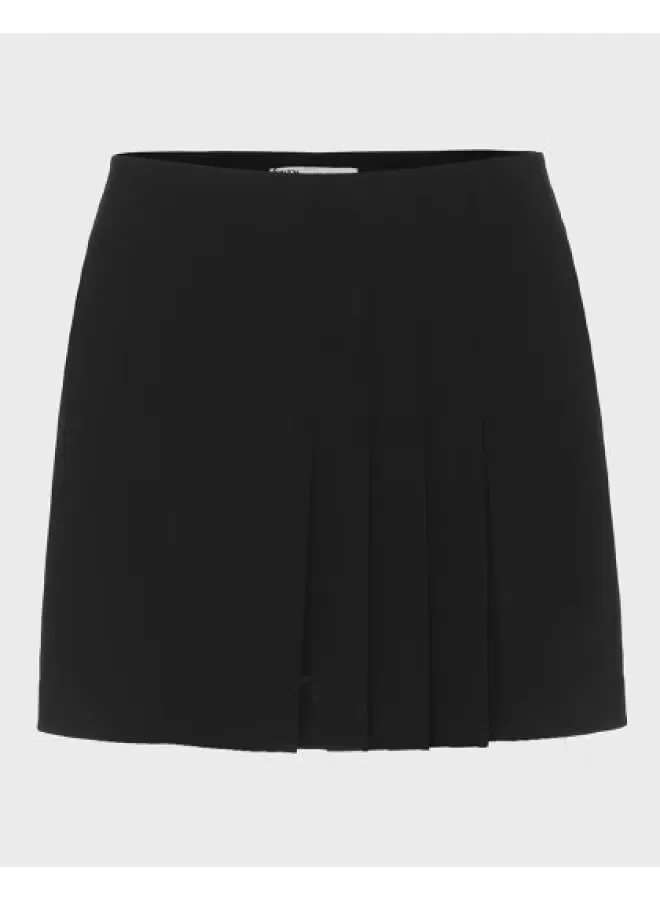 Юбка мини плиссированная трапеция Zara, черный