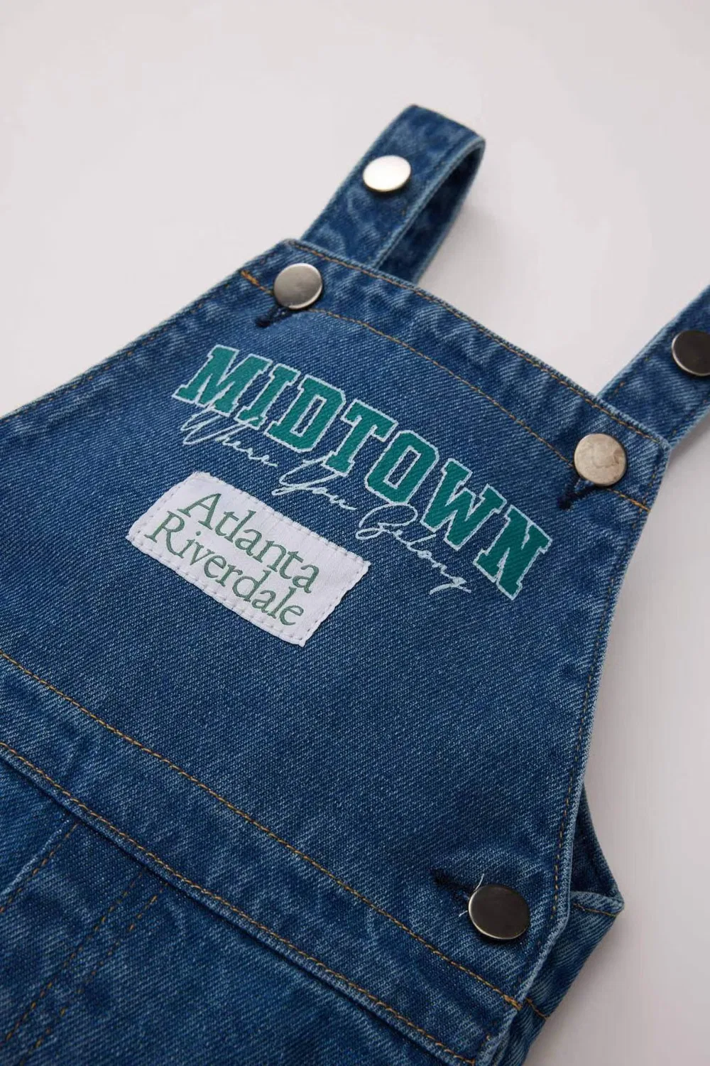 Комбинезон джинсовый без рукавов Baby Boy Denim Jumpsuit Defacto, синий — фото 2