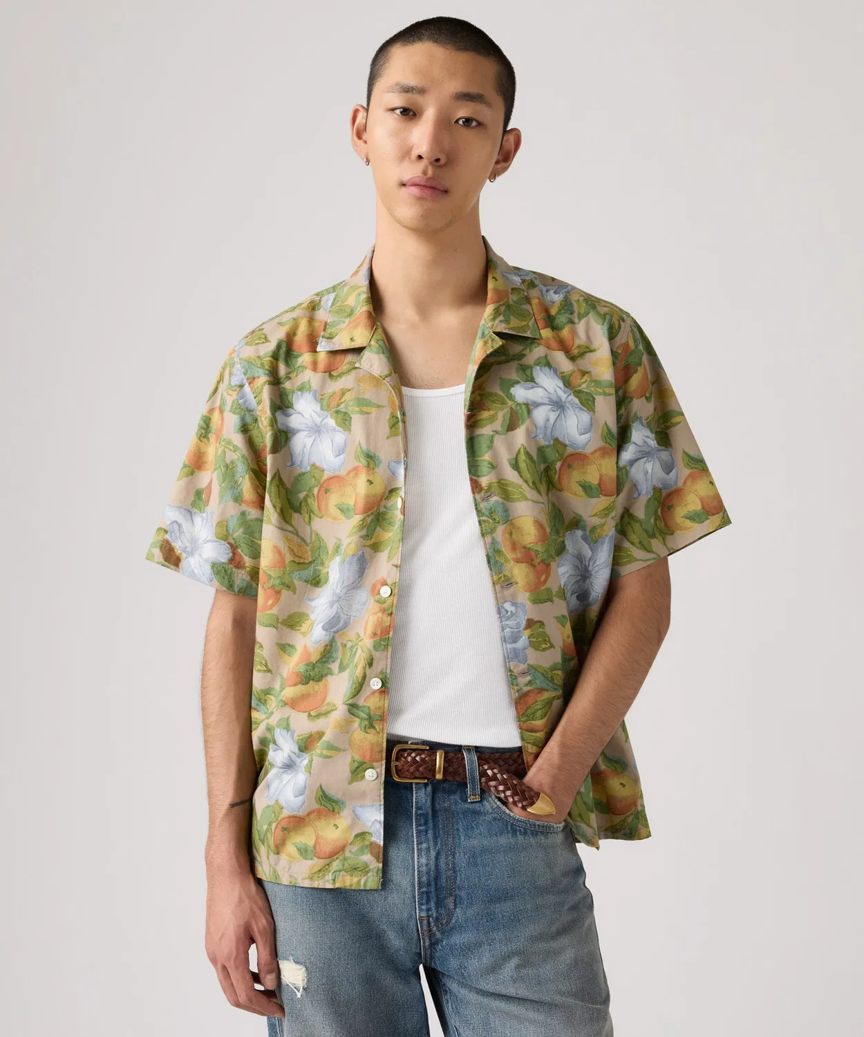 Мужская рубашка с коротким рукавом Sunset Camp Standard Fit Levi's, Beige