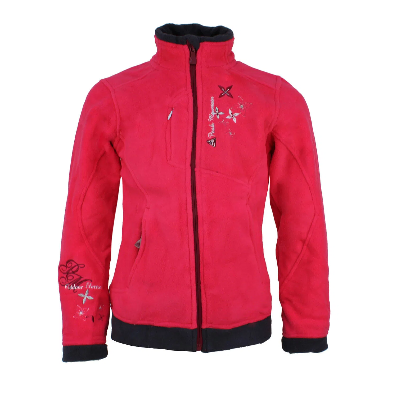 Детский флисовый пуловер с принтом Peak Mountain, Rosa Fuchsienrosa