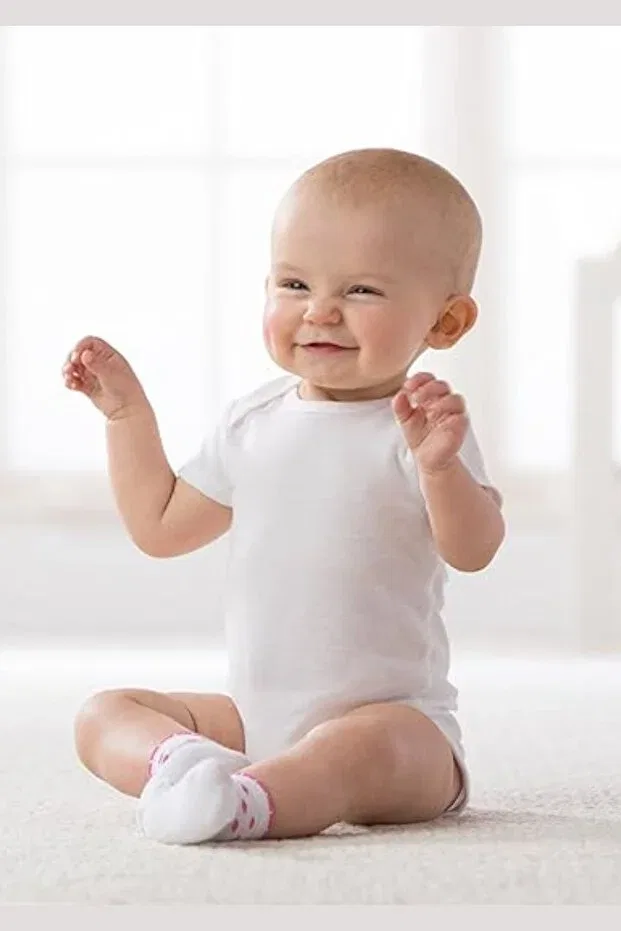 Детское боди-ползунок с коротким рукавом Numuu, White