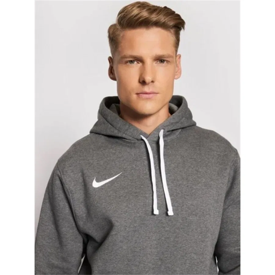 Мужская худи с капюшоном из флиса Park Hoodie Nike, Серый — фото 3