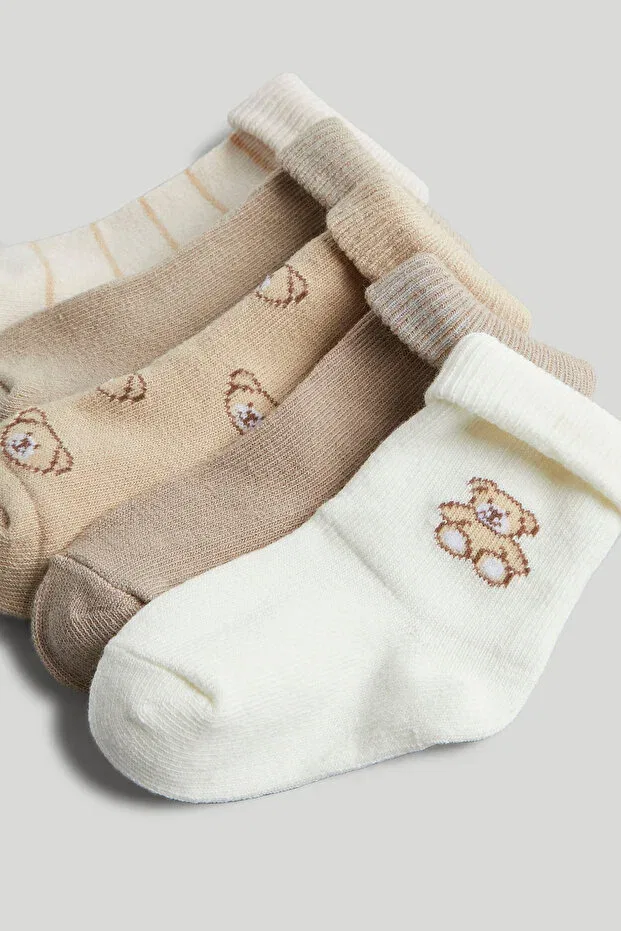 Детские носки для новорожденных с принтом Teddy Bear Mothercare, Multicolor — фото 2