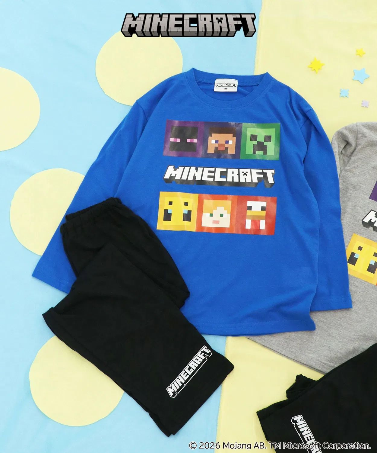 Детский комплект пижамы с длинным рукавомМодель Minecraft RUGGEDWORKS, Blue