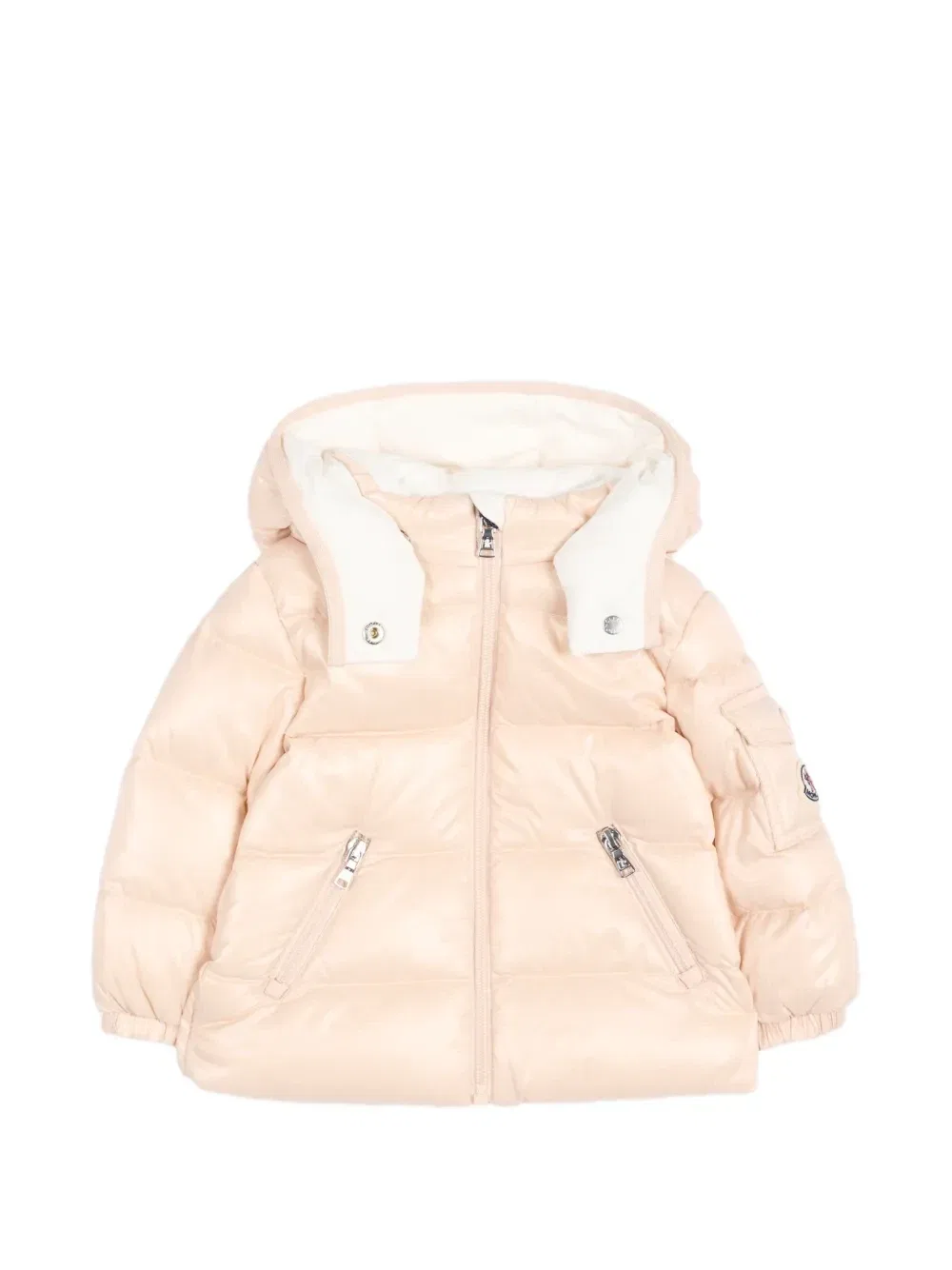 Пуховик Bady с капюшоном Moncler Enfant, бежевый