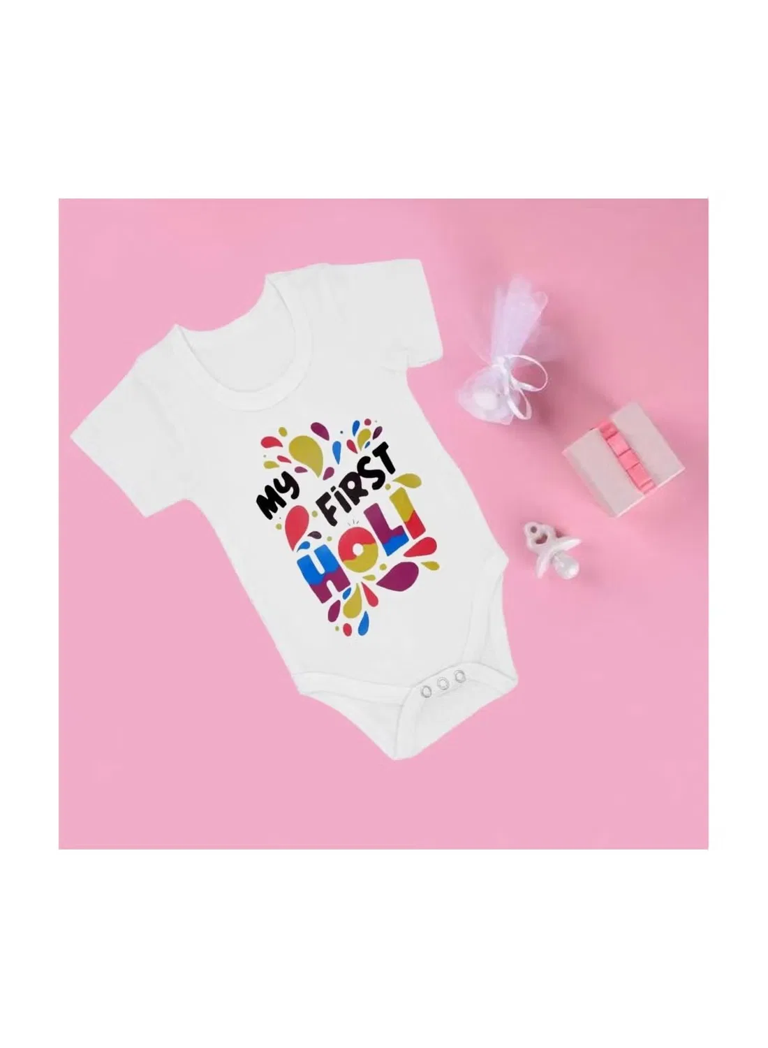 Боди-комбинезон с коротким рукавом Holi Festival Printshop4Me, разноцветный — фото 2