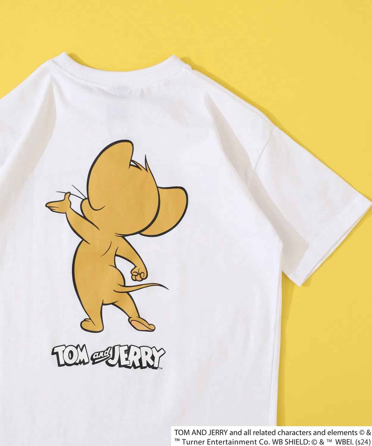 Детское платье-оверсайз с принтом TOM&JERRY, Офф-Вайт