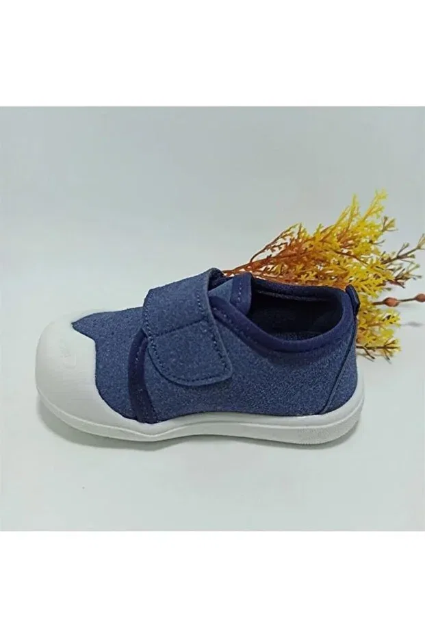 Детские туфли для девочек с липучкой Anka first step shoes Vicco, Navy Blue — фото 2
