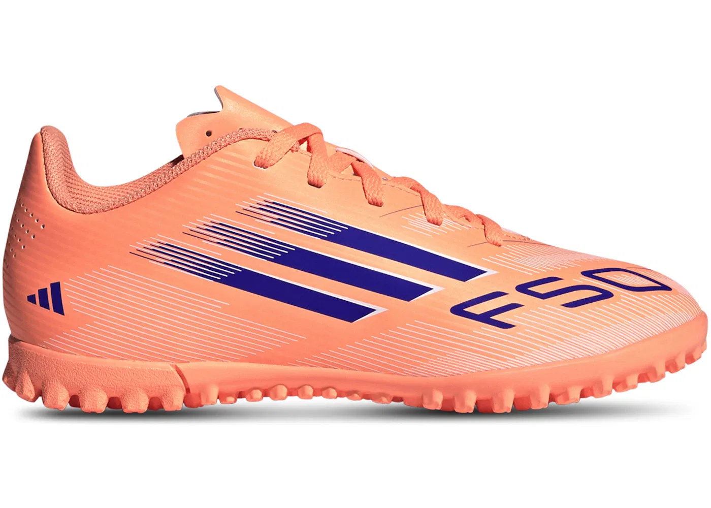 Детские кроссовки для активного отдыха F50 Club TF Adidas, Beam Orange Lucid Blue Cloud White