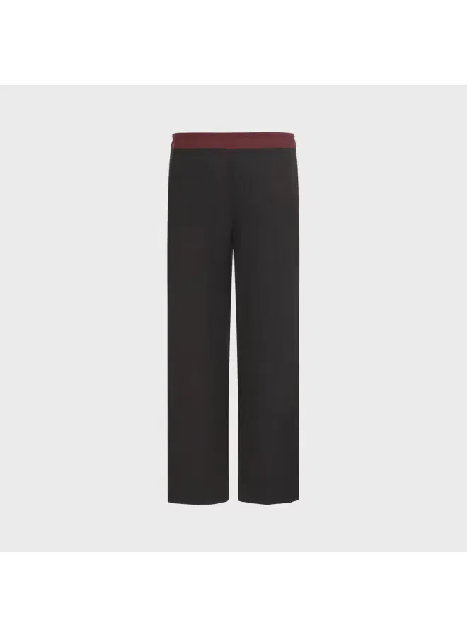 Брюки широкие с эластичным поясом-кулиской Zara, черный — фото 3