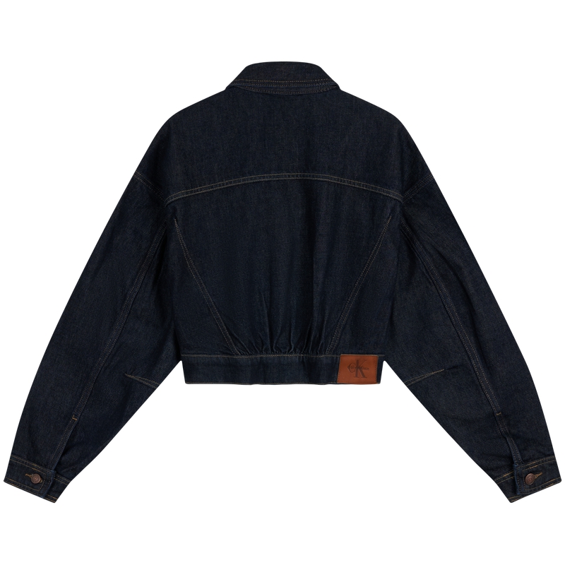 Calvin Klein Джинсовая куртка женская, YXW-Denim Blue Black — фото 4